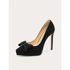Damen High Heel Pumps mit eleganter Schleifenapplikation R&B
