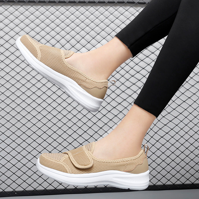 Damen Atmungsaktive Slip-On Sneakers mit praktischem Klettverschluss R&B
