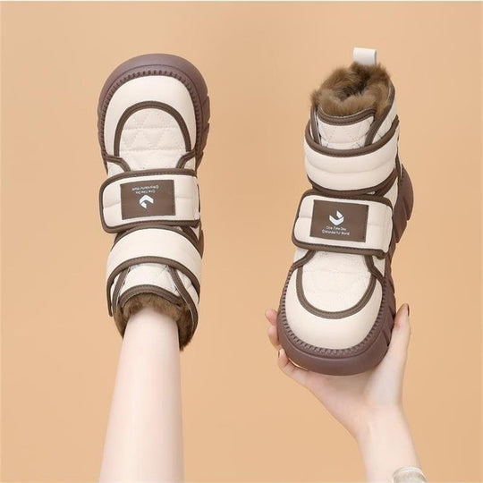 Damen Winterliche Sneaker Stiefel mit isolierendem Innenfutter und praktischem Klettverschluss R&B