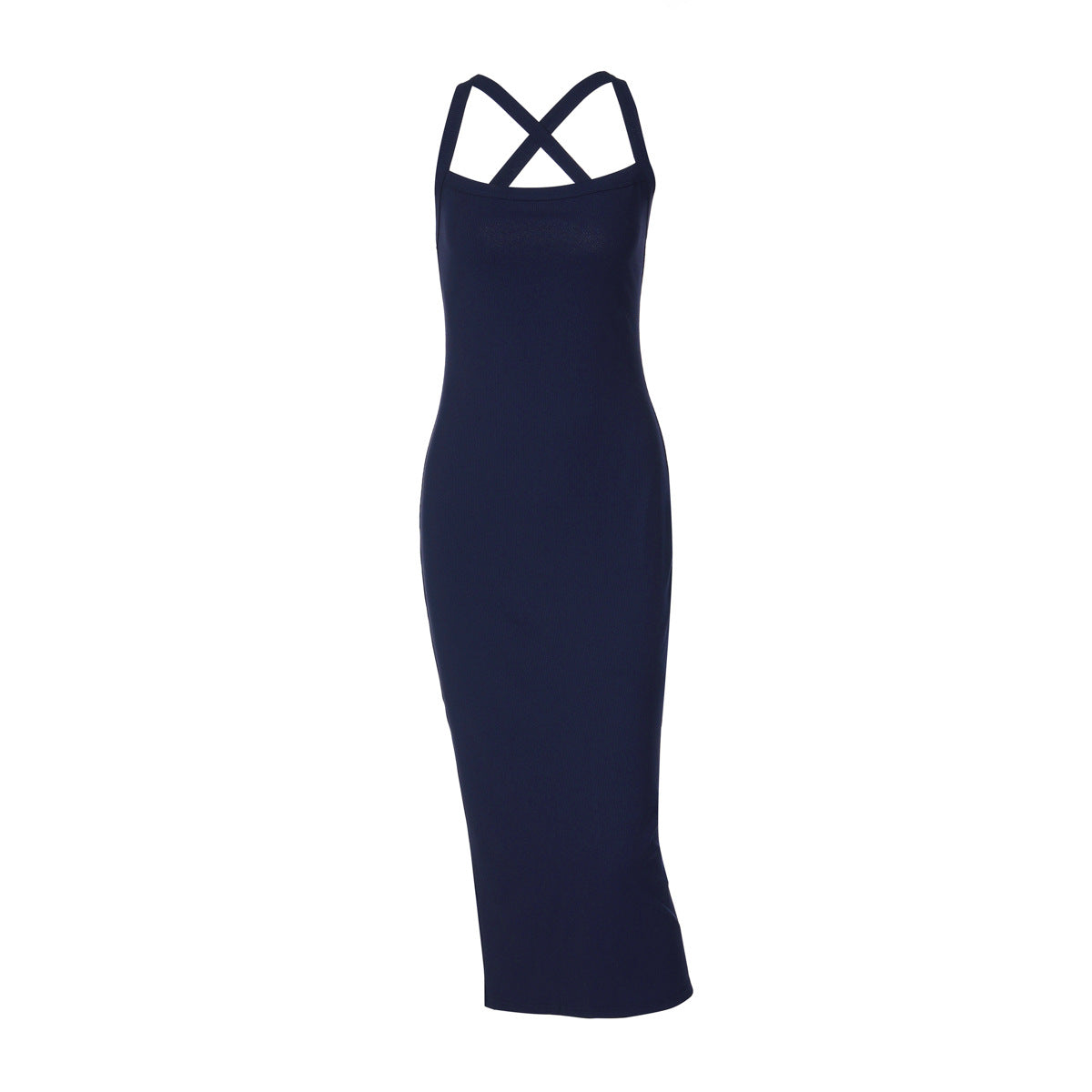 Damen figurbetontes Maxikleid mit raffinierter Schulterpartie R&B