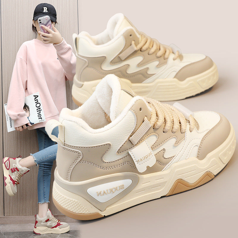 Damen modische High-Top Sneakers mit bequemer Dämpfung und griffiger Laufsohle R&B
