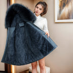 Damen isolierter Winterparka mit luxuriösem Kunstfellkragen und wärmendem Innenfutter