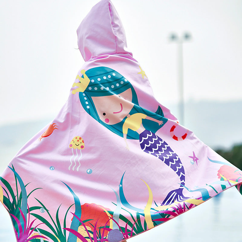 Unisex Strandponcho mit Hai-Motiv R&B
