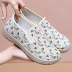 Damen Bequeme Slip-On Schuhe mit farbenfrohem Muster