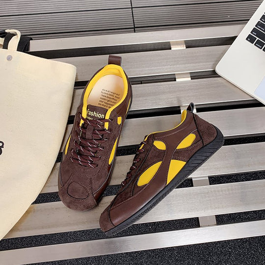 Damen sportliche Freizeit-Sneaker mit atmungsaktiver Obermaterialstruktur und gepolsterter Innensohle R&B