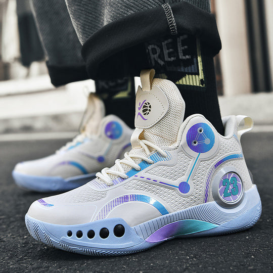 Damen Sportliche Basketball-Schuhe mit atmungsaktiver Mesh-Oberfläche und stabiler Dämpfung R&B
