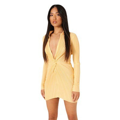 Damen figurbetontes Wickelkleid mit einzigartigem Raffungseffekt R&B