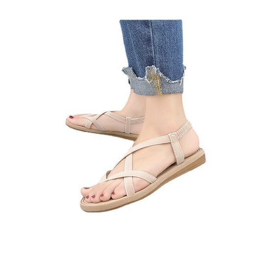 Damen nan Riemchensandalen mit elastischem Fersenriemen und gedämpftem Komfortfußbett R&B