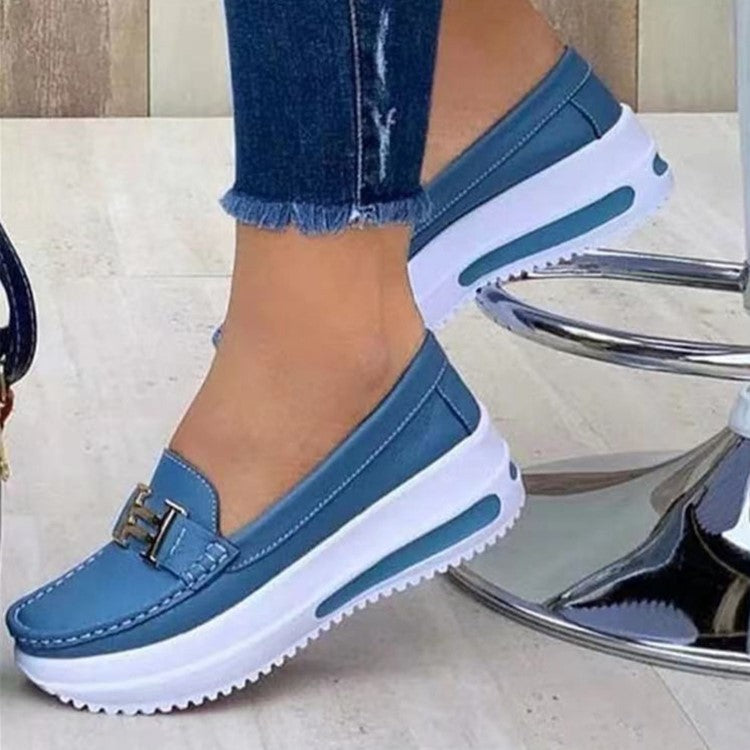 Damen modische Mokassins mit sportlichem Look und gepolsterter Sohle R&B