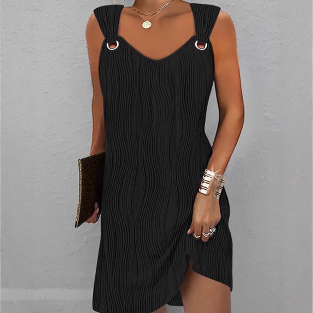 Damen Minikleid mit Wellenmuster R&B