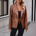 R&B | Blazer Maßgeschneiderte Anzugjacke Zweireiher Glatte Textur Formeller Stil