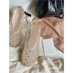 Damen modische Slipper mit funkelnden Strassverzierungen R&B
