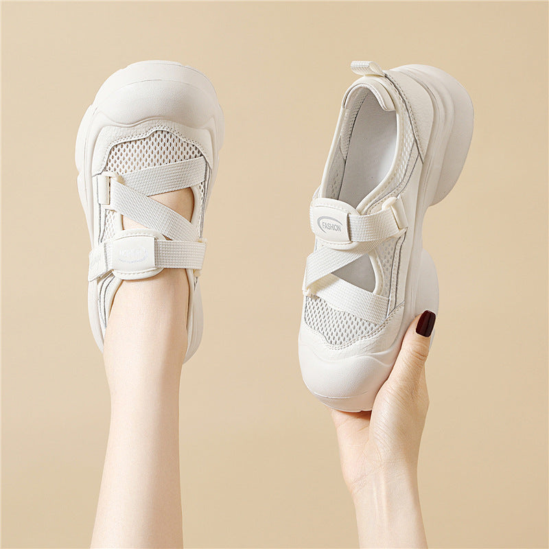 Damen Atmungsaktive und bequeme Sneakers mit elastischen Riemen R&B