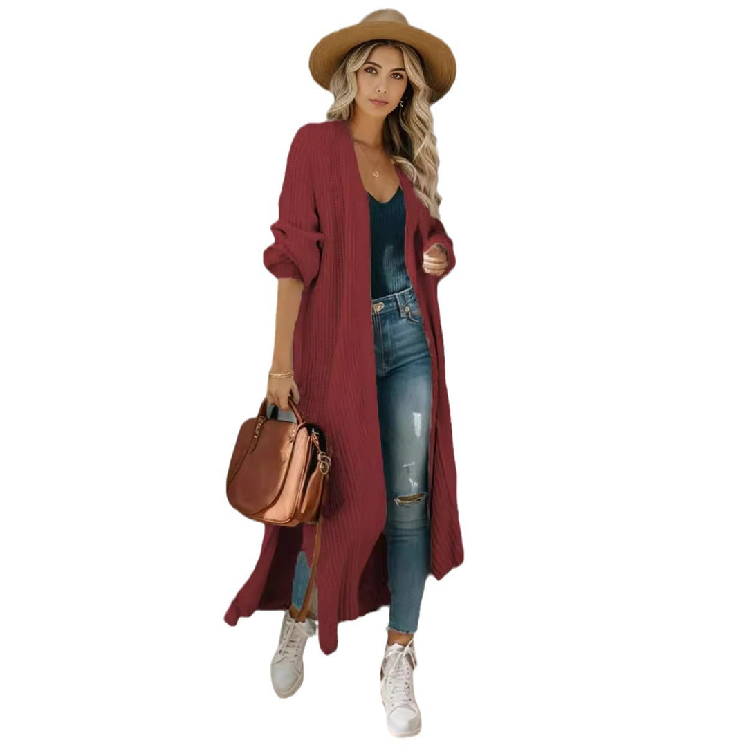 Damen Strickjacke mit offenem Design und lässiger Passform R&B