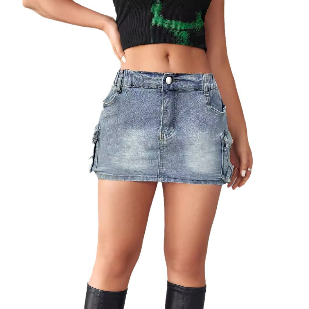 Damen Jeansrock mit praktischen Taschen und modischem Schnitt R&B