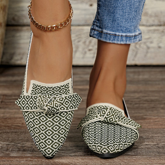 Damen Flache Slipper mit elegantem Muster R&B