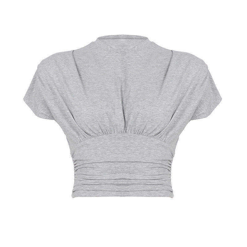 Damen Crop-Top mit modischen Rüschendetails und strukturiertem Design R&B