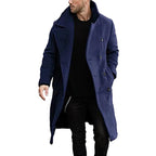 Herren eleganter Mantel mit breitem Kragen R&B