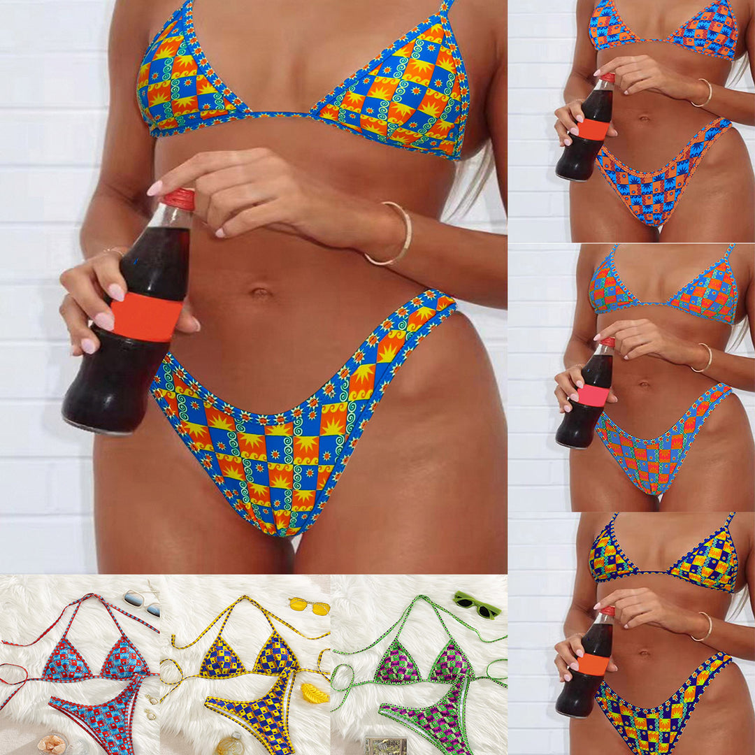 Damen Triangel-Bikini mit aufregendem Streifen-Design R&B