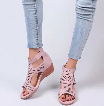 Damen Wedge-Sandalen mit modischem Cut-Out-Design und rutschfester Sohle R&B