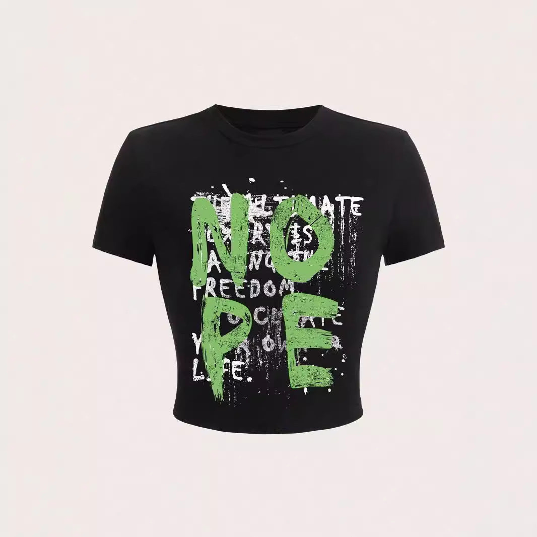 Damen T-Shirt mit funkelndem Discokugel-Motiv und zeitgemäßem Schleifendetail R&B