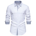 Herren Langarmhemd mit modernem Kontrastdesign R&B