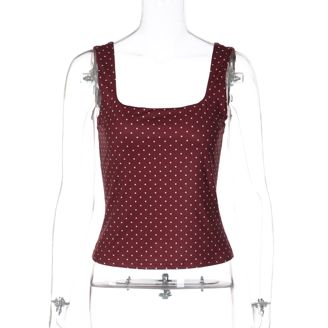 Damen Polka-Dots Crop-Top R&B
