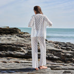 Damen luftige Häkel-Kimono Jacke R&B