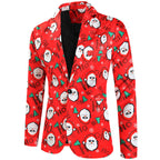 Damen Weihnachtsanzug im festlichen Design mit Sakko, Hose und Weste