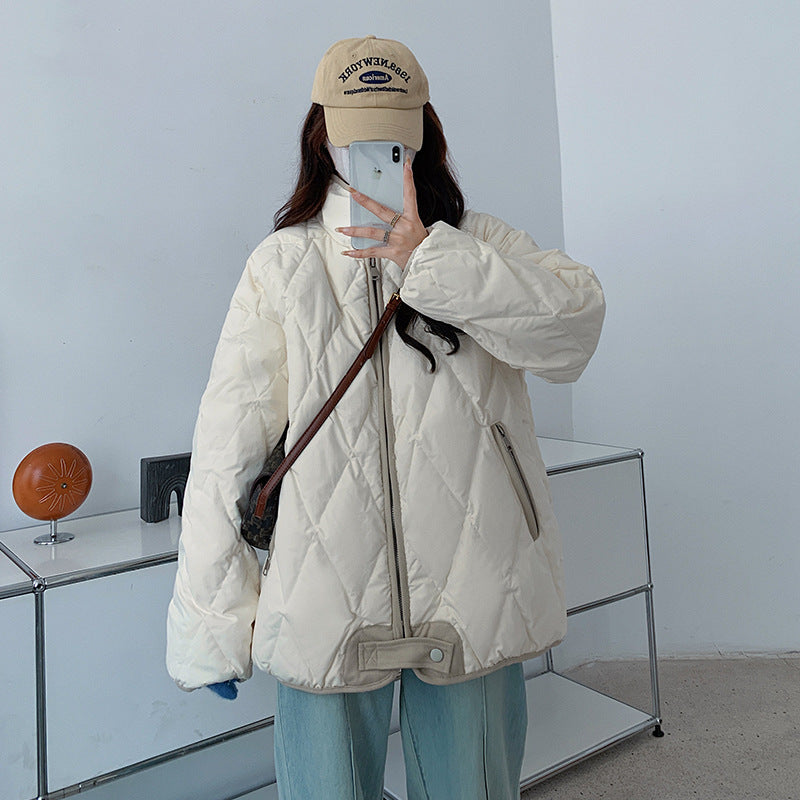 Damen Komfortable gesteppte Winterjacke mit hohem Kragen R&B