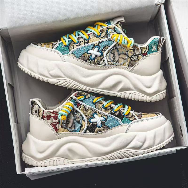 Damen Modische Sneakers mit dämpfender Laufsohle und auffälligem Design