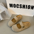 Damen Bequeme Clogs mit elegantem Riemen und modischer Verzierung R&B