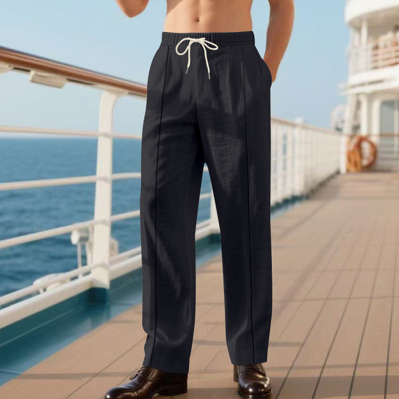 Herren elegante Reisehose mit verstellbarem Kordelzug und atmungsaktivem Stoff R&B