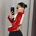 Damen modische cropped Jacke R&B