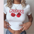 Damen Crop-T-Shirt mit künstlerischem Blutdruck-Design R&B