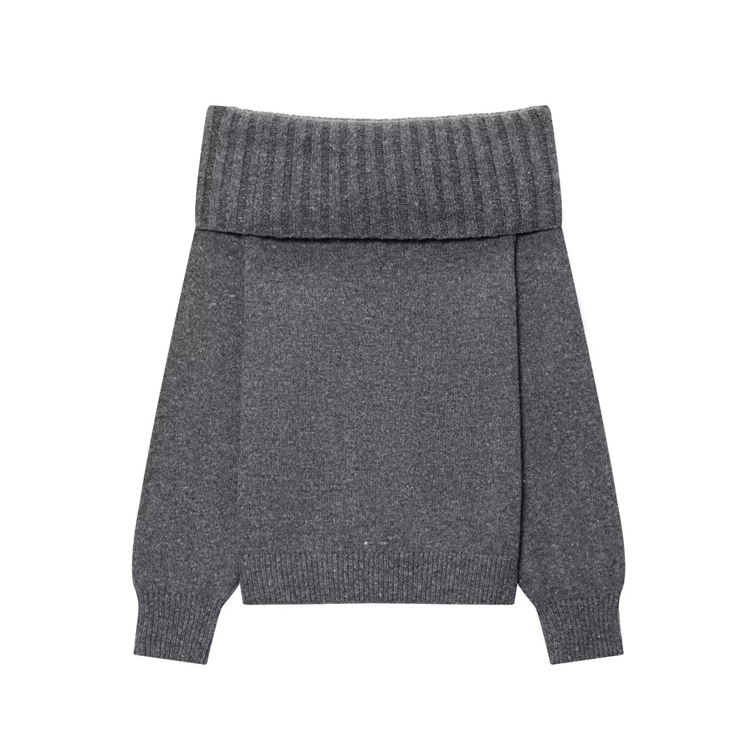 Damen Elegante Strickpullover mit überschnittenen Schultern R&B