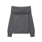Damen Elegante Strickpullover mit überschnittenen Schultern R&B