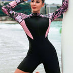 Damen Surfanzug mit langem Arm und floralem Design R&B