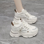 Damen Sportliche Chunky Sneakers mit atmungsaktiver Obermaterialkombination