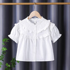 Mädchen Rüschenbluse mit eleganter Knopfleiste R&B