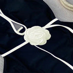 Damen Einteiler Badeanzug mit stilvollem Blütenakzent und raffinierten Trägerdetails R&B