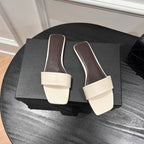 Damen Modische Slides mit breiter Riemenfront R&B