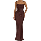 Damen Maxikleid mit elegantem Quadrat-Ausschnitt und figurformendem Design R&B
