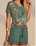 Damen lässiges Freizeitsoutfit mit floralem Design R&B