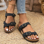 Damen Komfortable und stilvolle Sandalen mit verstellbaren Riemen R&B