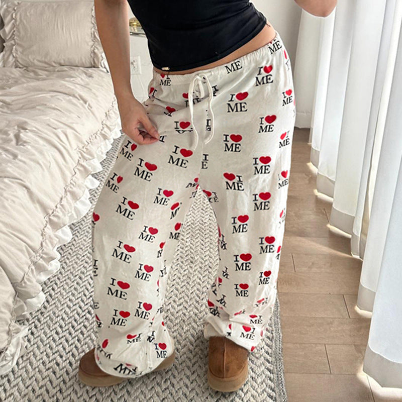 Damen Bequeme Lounge-Hosen mit einzigartigem Motiv R&B