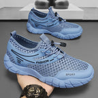 Damen Atmungsaktive Freizeitschuhe mit elastischem Schnellschnürsystem und stoßdämpfender Sohle