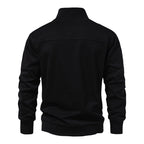 Herren modischer Sweatpullover mit stylischem Stehkragen und praktischem 1/4 Reißverschluss