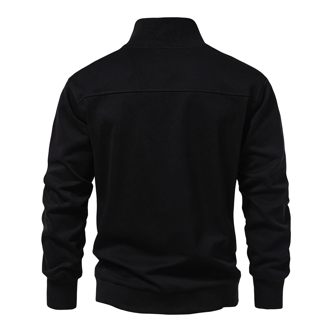 Herren modischer Sweatpullover mit stylischem Stehkragen und praktischem 1/4 Reißverschluss