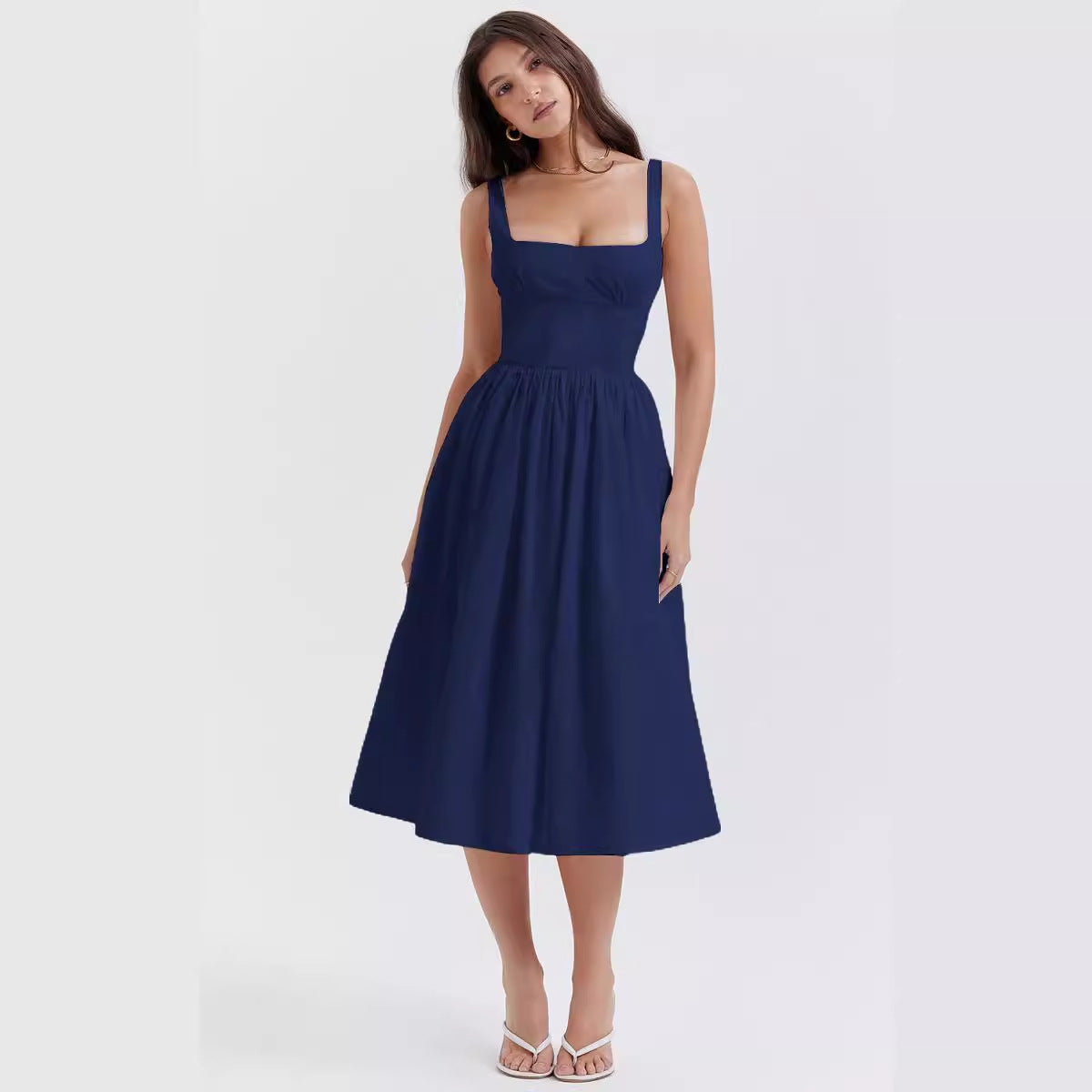 Damen Maxikleid mit elegantem Schnitt und voluminösem Rock R&B